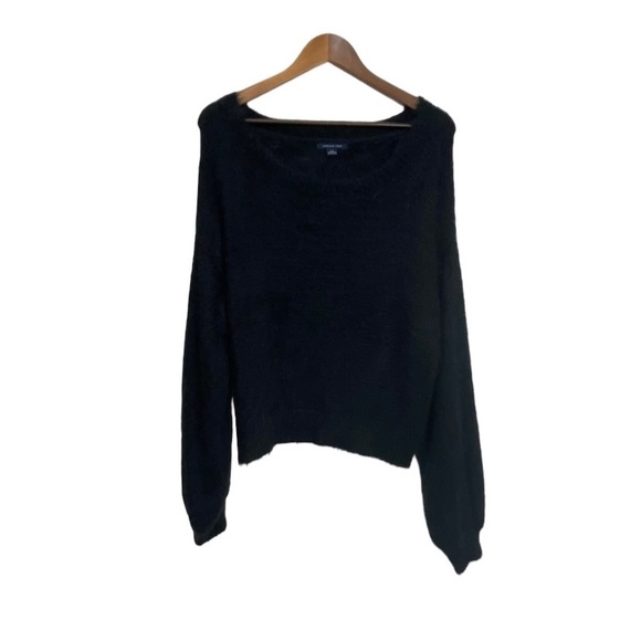 American Eagle Outfitters Sweaters - American Eagle Black Eyelash Sweater Large